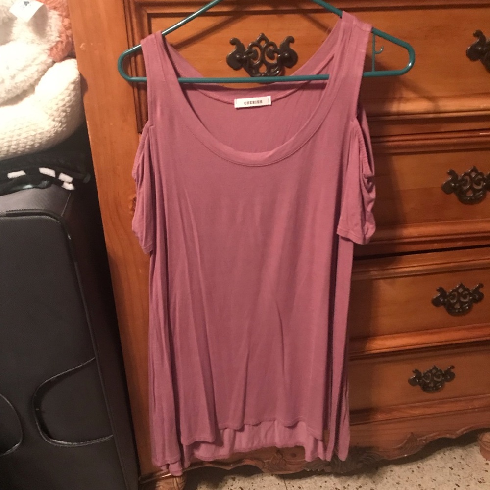 Purple cold shoulder tunic!